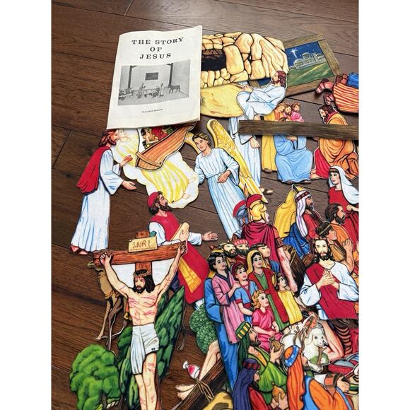 BETTY LUKENS Bible Stories Felt People Animals Props Story of Jesus HUGE LOT - Picture 2 of 11